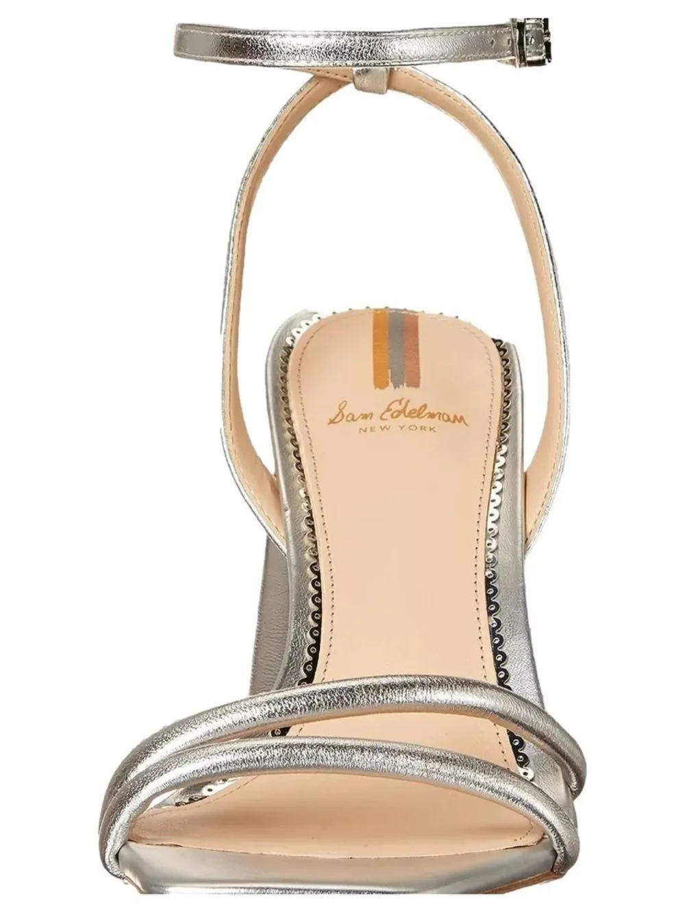 Sam Edelman Kia Sandals in Silver Leather Size 10 ~ New No Box